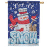 Carson Winter Snow House Flag