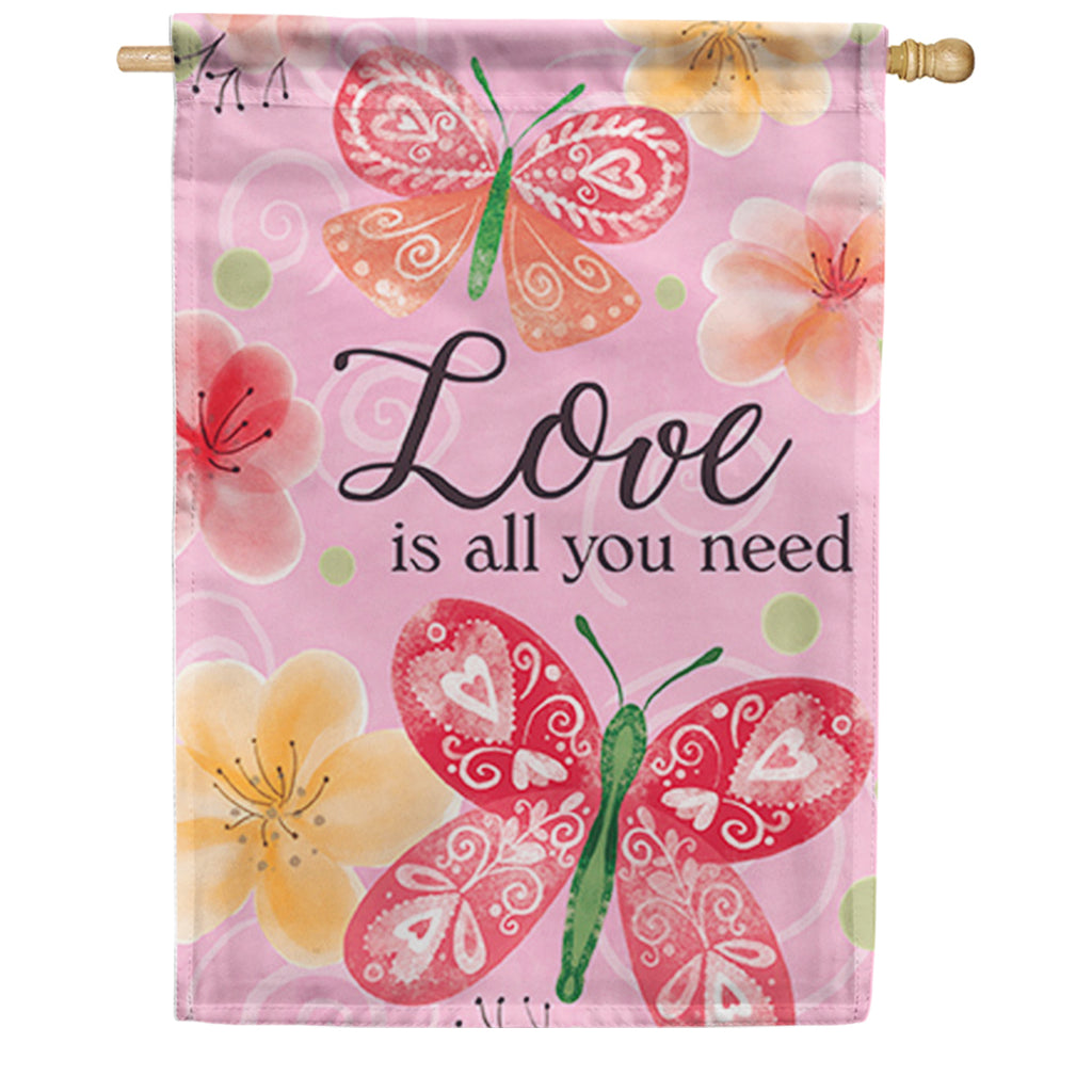 Carson Butterfly Love House Flag