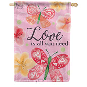 Carson Butterfly Love House Flag