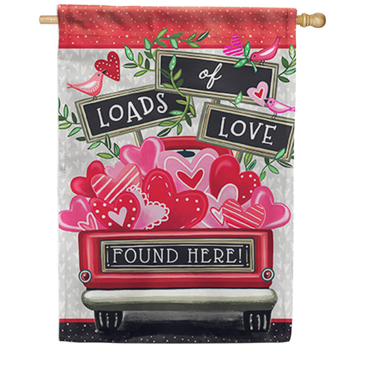 Carson Loads of Love Found Here House Flag