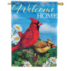 Carson Welcome Cardinal Pair House Flag