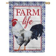 Carson Blue Rooster House Flag