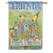 Carson Herb Garden Finches House Flag