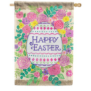 Carson Egg Floral House Flag
