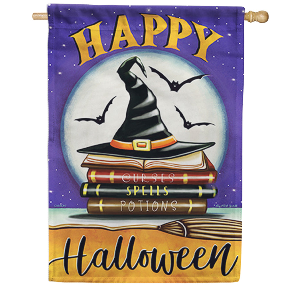 Carson Witch Hat & Books House Flag