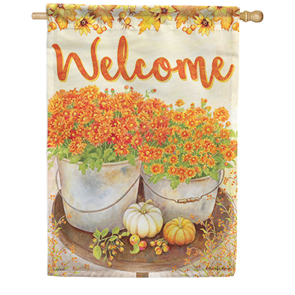 Carson Mums & Pumpkins House Flag