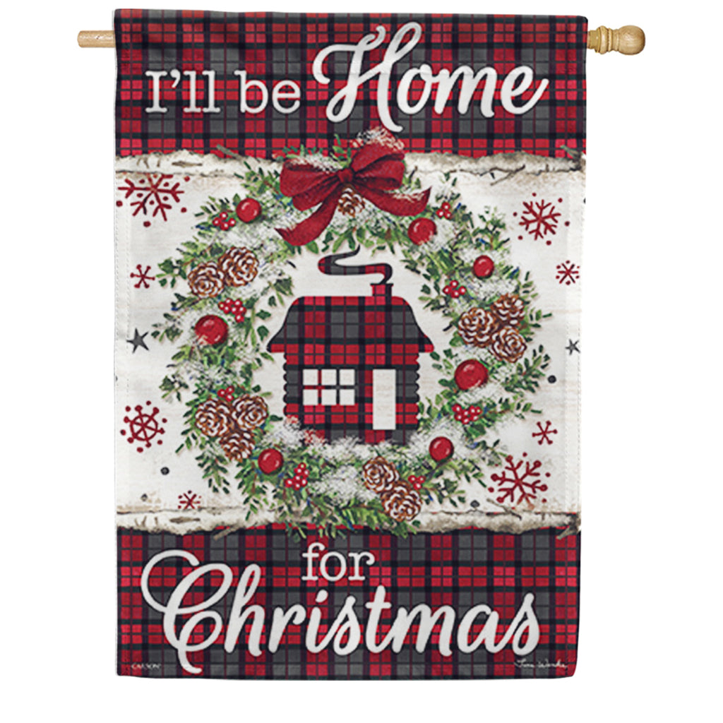 Carson Plaid Cabin House Flag