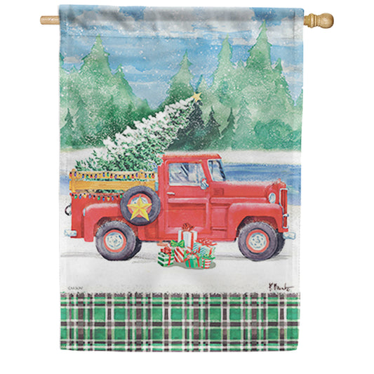 Carson Holiday Traditions House Flag