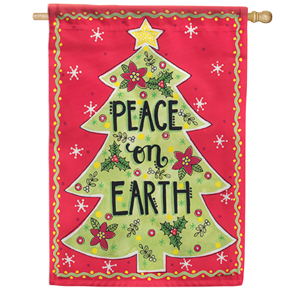 Carson Christmas Peace House Flag