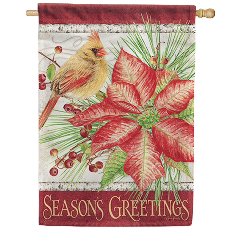 Carson Cardinal & Poinsettias House Flag