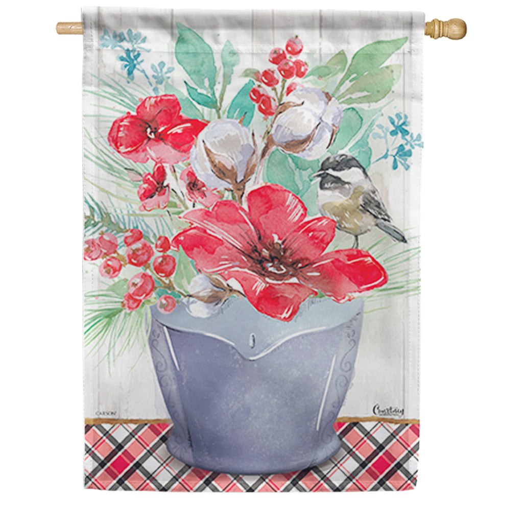 Carson Christmas Cotton House Flag