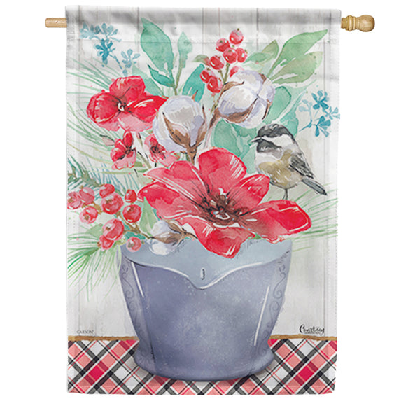 Carson Christmas Cotton House Flag