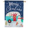 Carson Christmas Camping House Flag