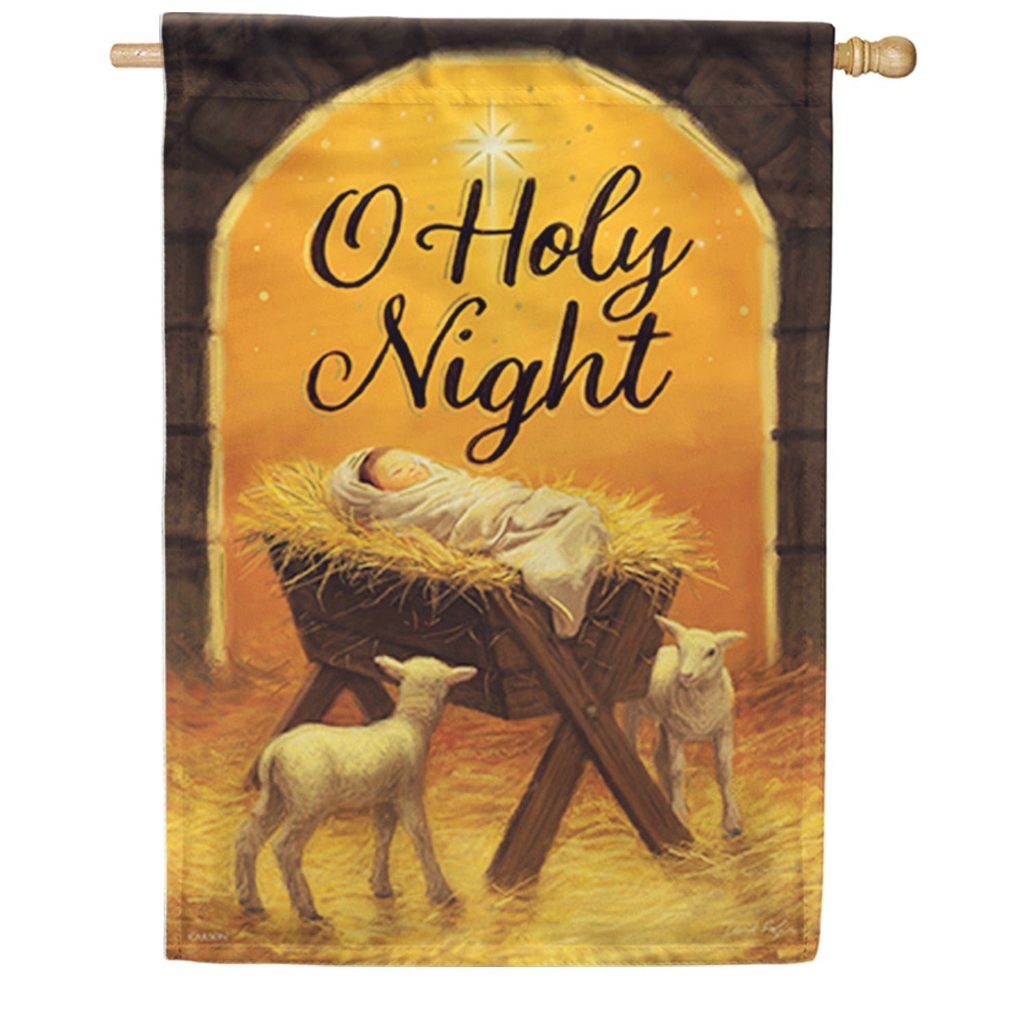 Carson Holy Night Nativity House Flag