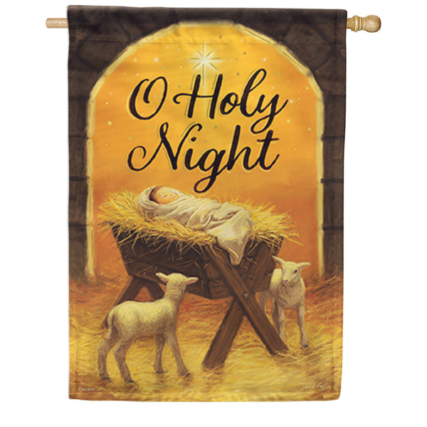 Carson Holy Night Nativity House Flag