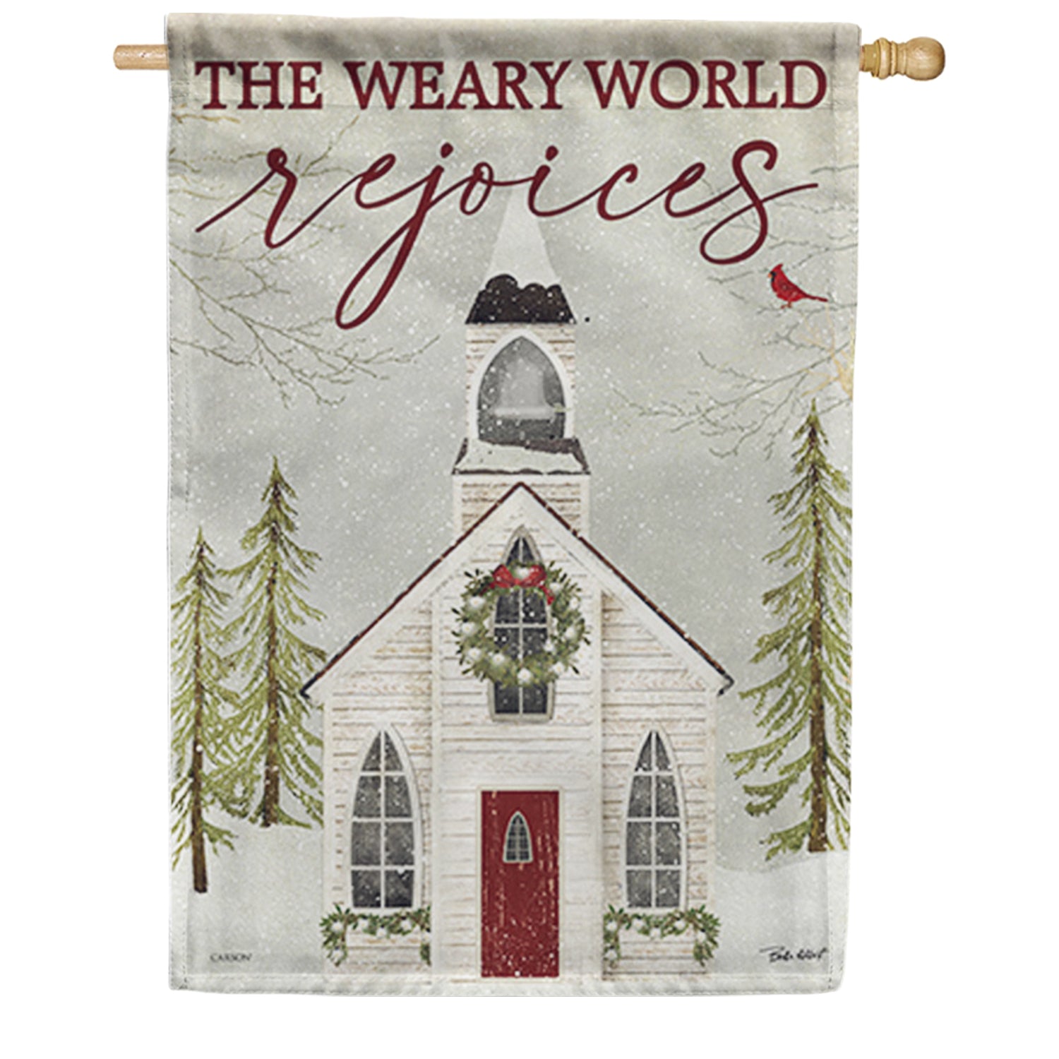Carson The World Rejoices House Flag