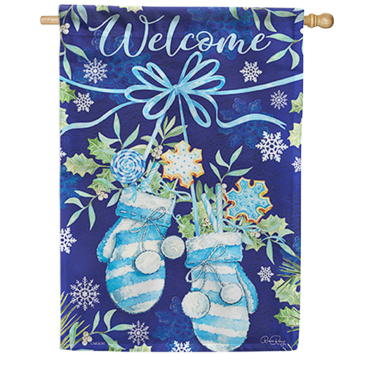 Carson Wintery Welcome House Flag