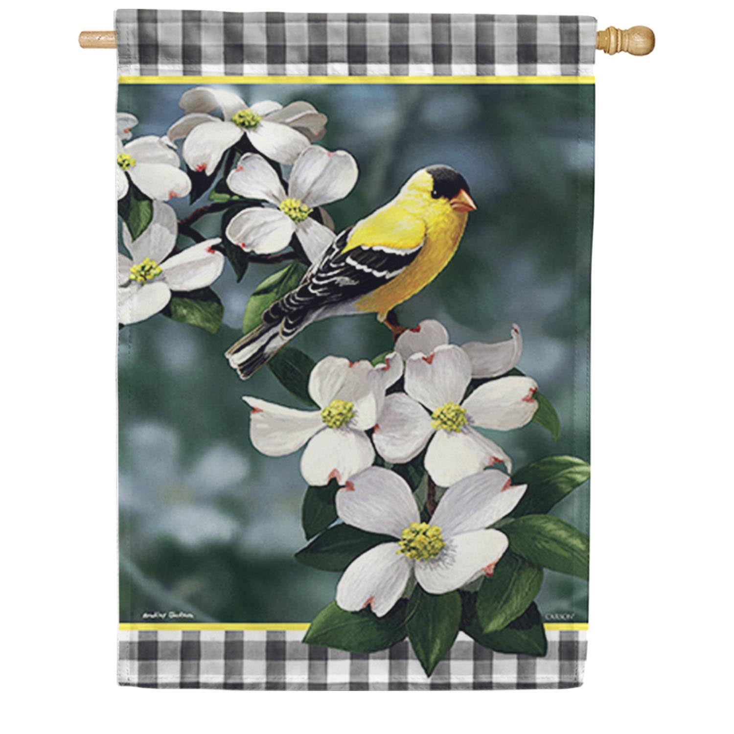 Carson Golden Dogwood House Flag