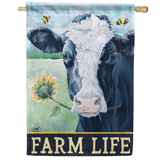 Carson Holstein Cow House Flag