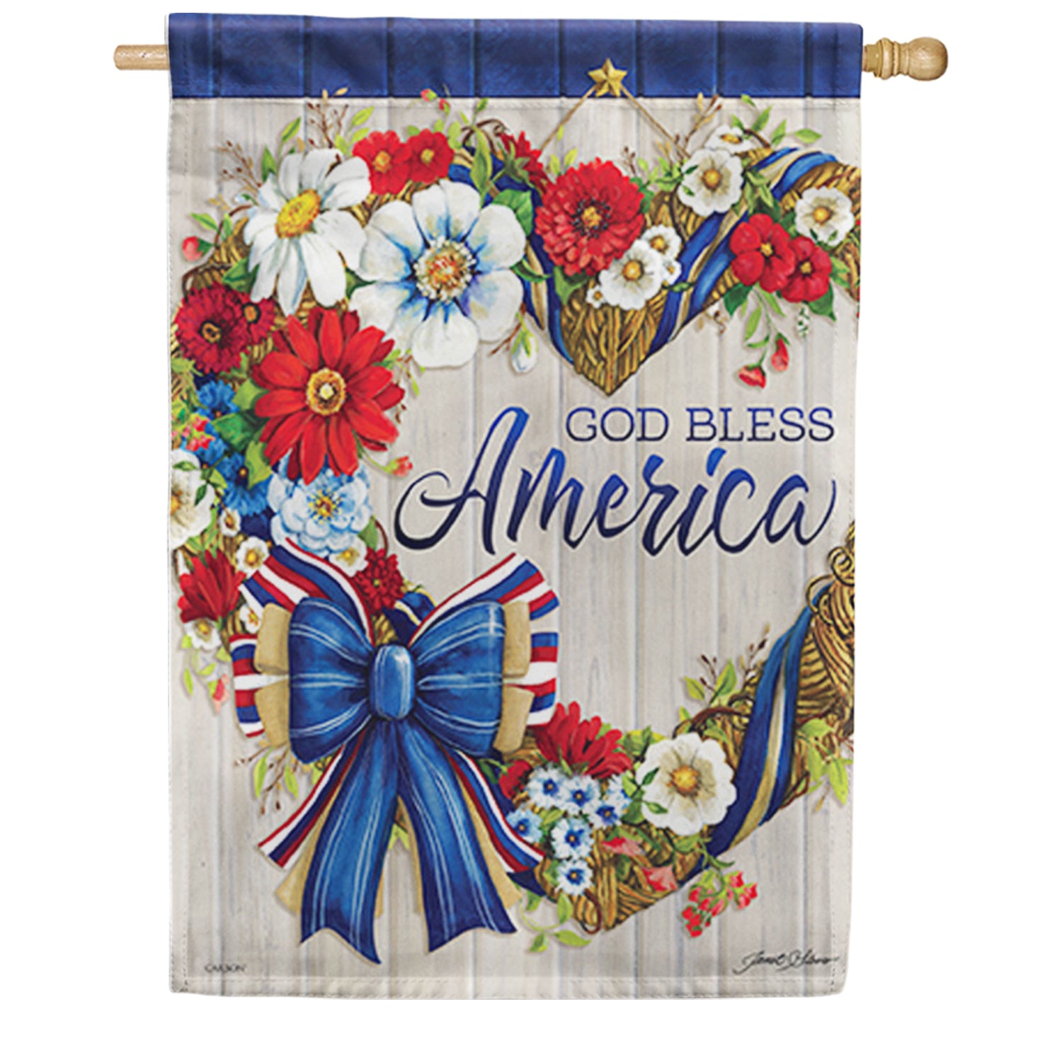 Carson Love of Country House Flag