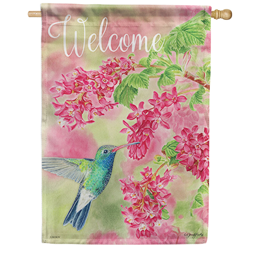Carson Pink Currant Hummingbird House Flag