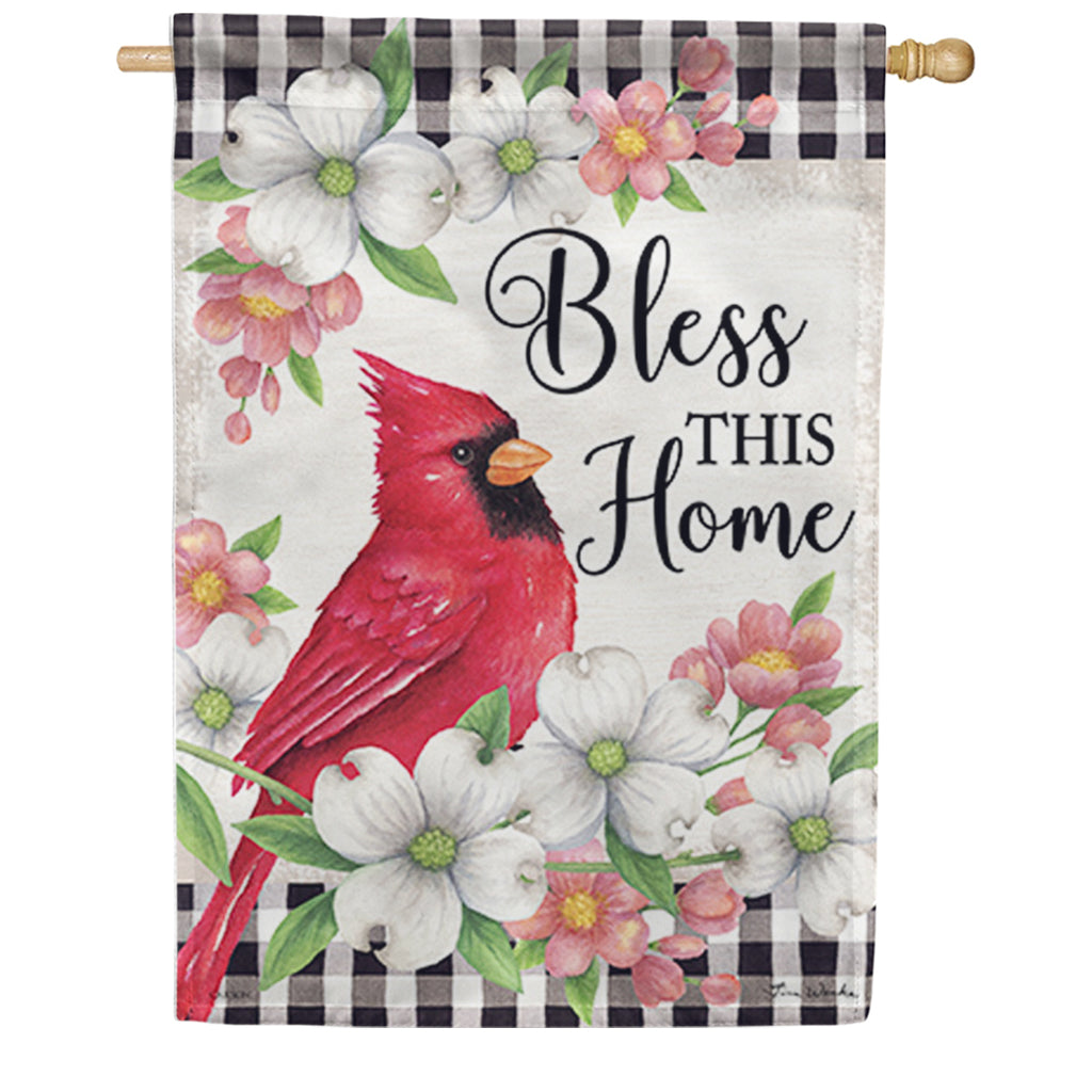 Carson Cardinal & Dogwoods House Flag