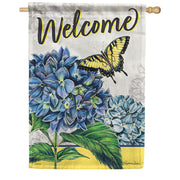 Carson House Flag - Blue Hydrangea