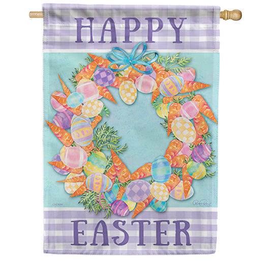 Carson Carrot Wreath Easter House Flag