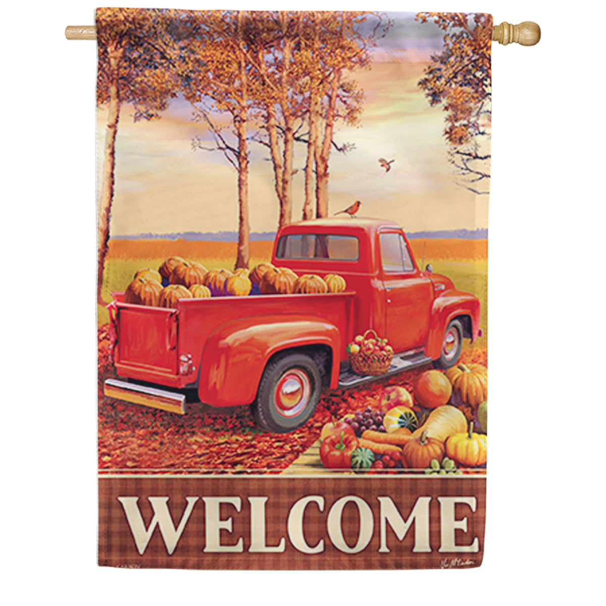 Carson Autumn Bounty House Flag