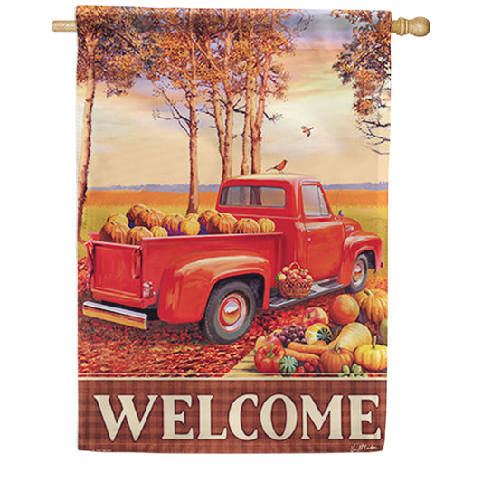 Carson Autumn Bounty House Flag