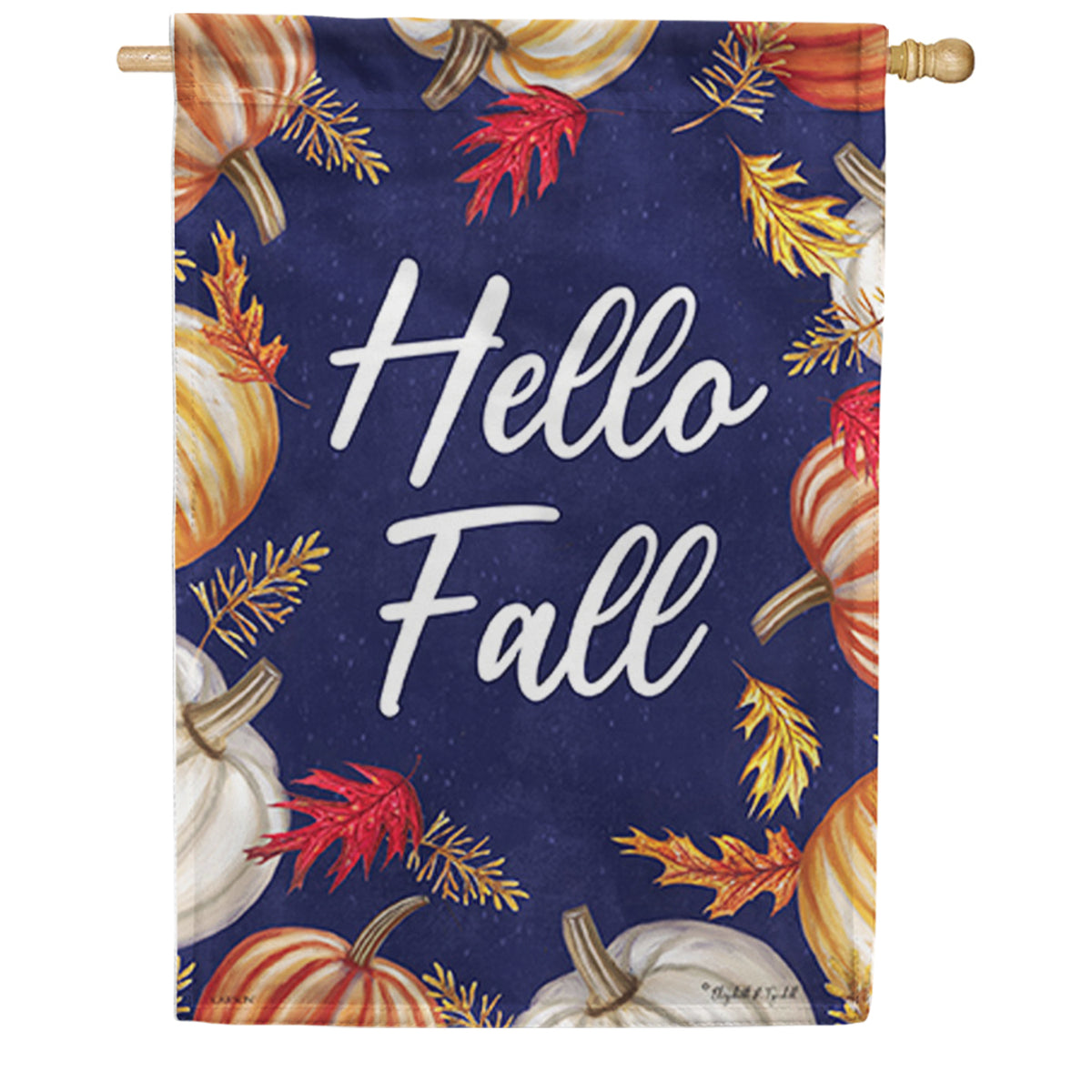 Carson Pumpkin Frame House Flag