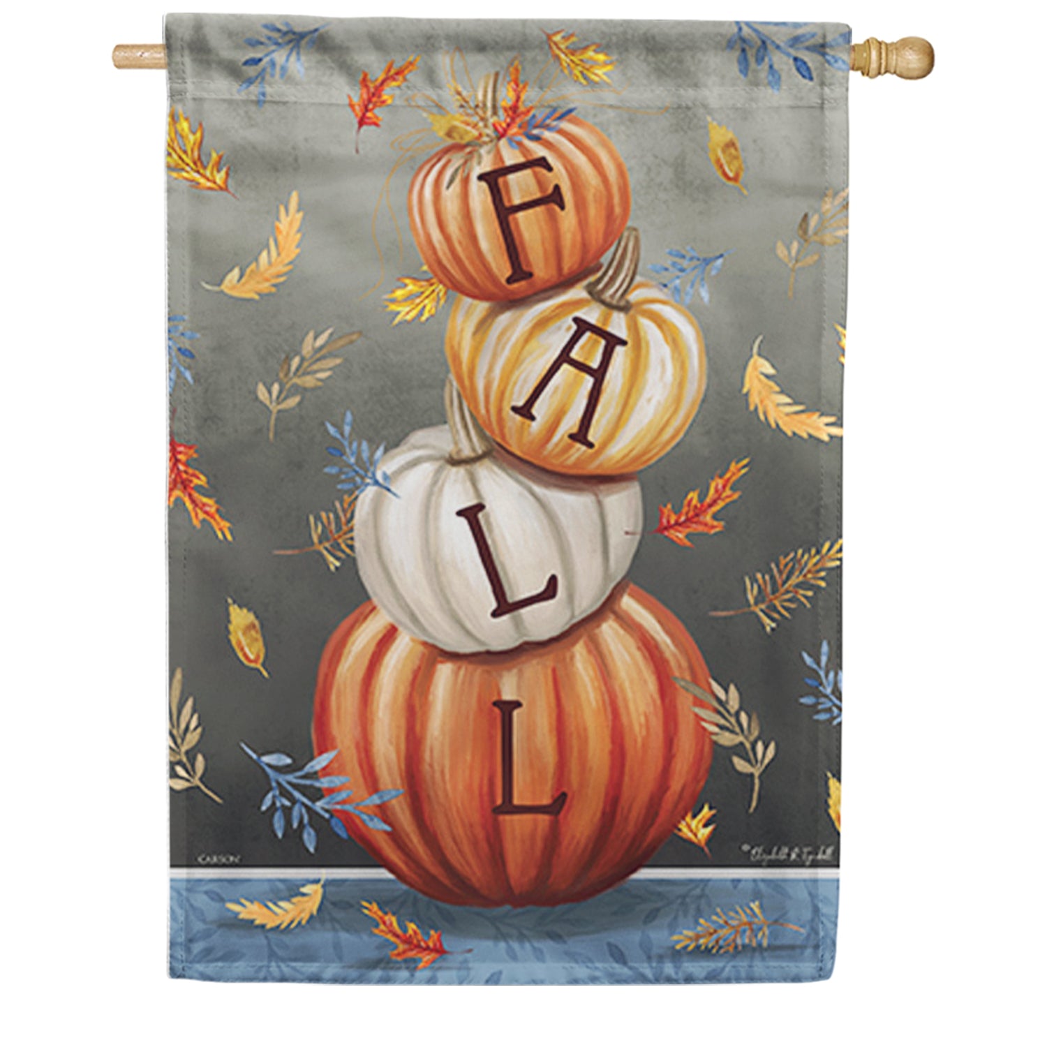 Carson House Flag - Fall Stack