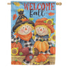 Carson Scarecrow Couple House Flag