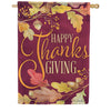 Carson Thanksgiving Leaves House Flag