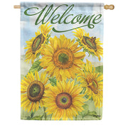 Carson Welcome Sunflowers House Flag