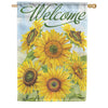 Carson Welcome Sunflowers House Flag