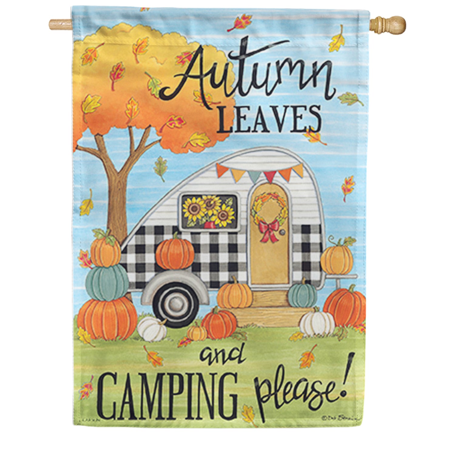 Carson Autumn Camping House Flag