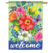 Carson Floral Spray House Flag