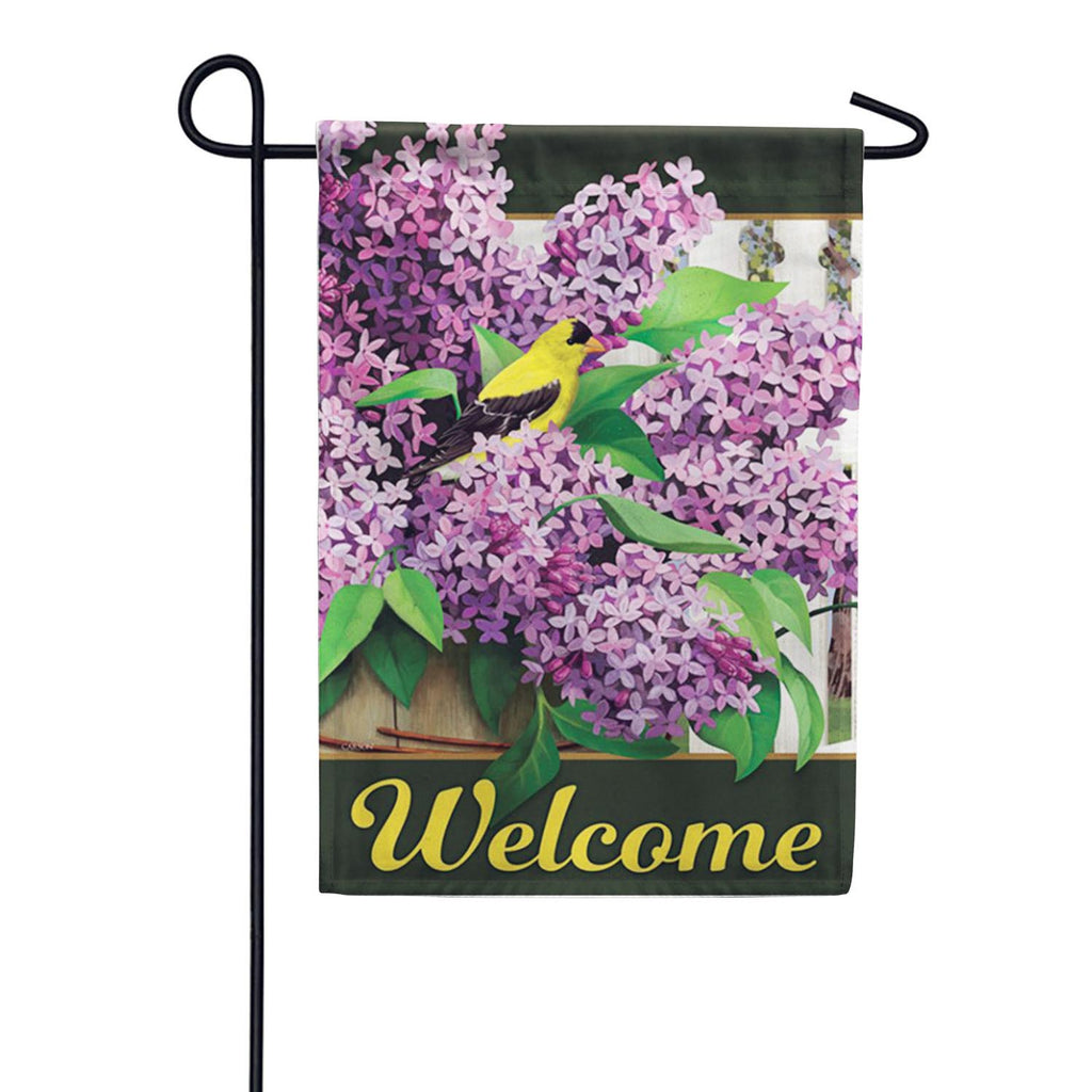 Carson Lilac Bucket - Garden Flag