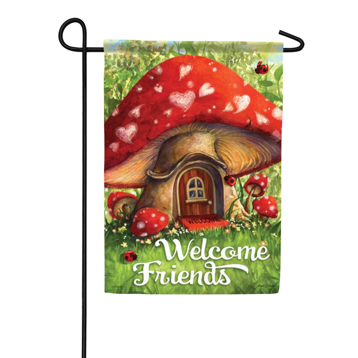 Carson Mushroom House - Garden Flag