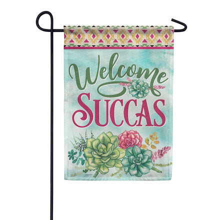 Carson Welcome Succas Garden Flag