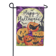 Carson Glittertrends Garden Flag - Halloween Pumpkins