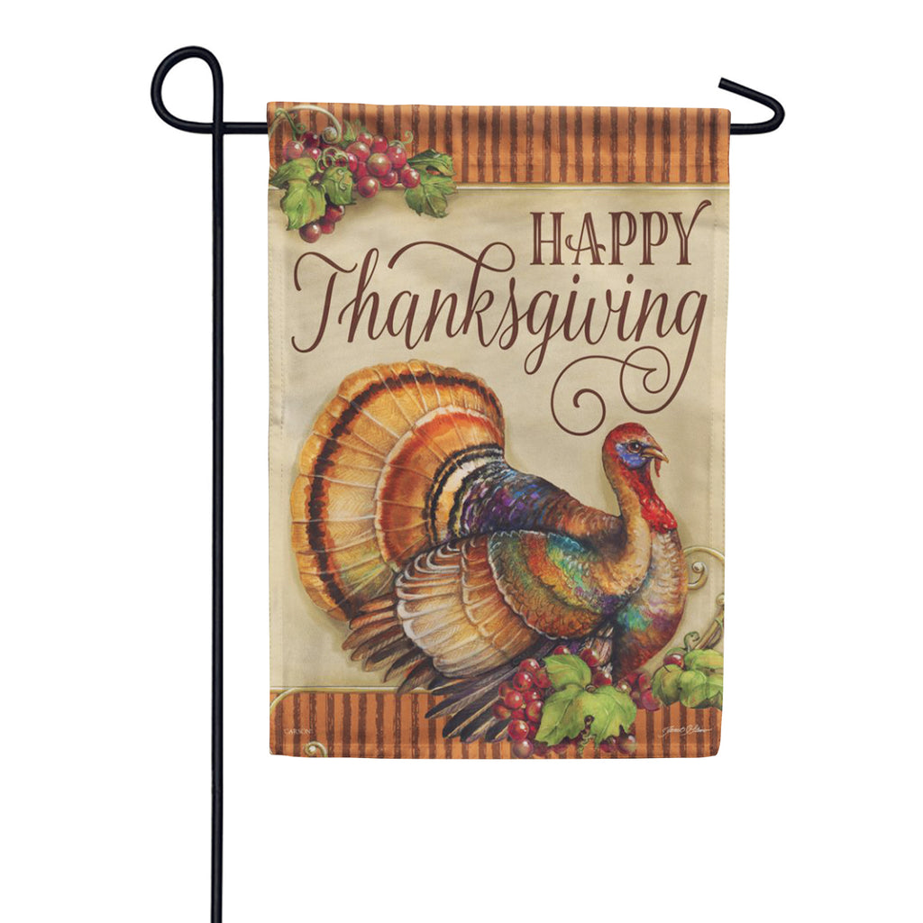 Carson Turkey & Grapes Garden Flag