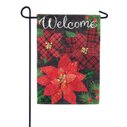 Carson Garden Flag - Plaid Poinsettias