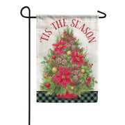 Carson Glittertrends Garden Flag - Christmas Tree