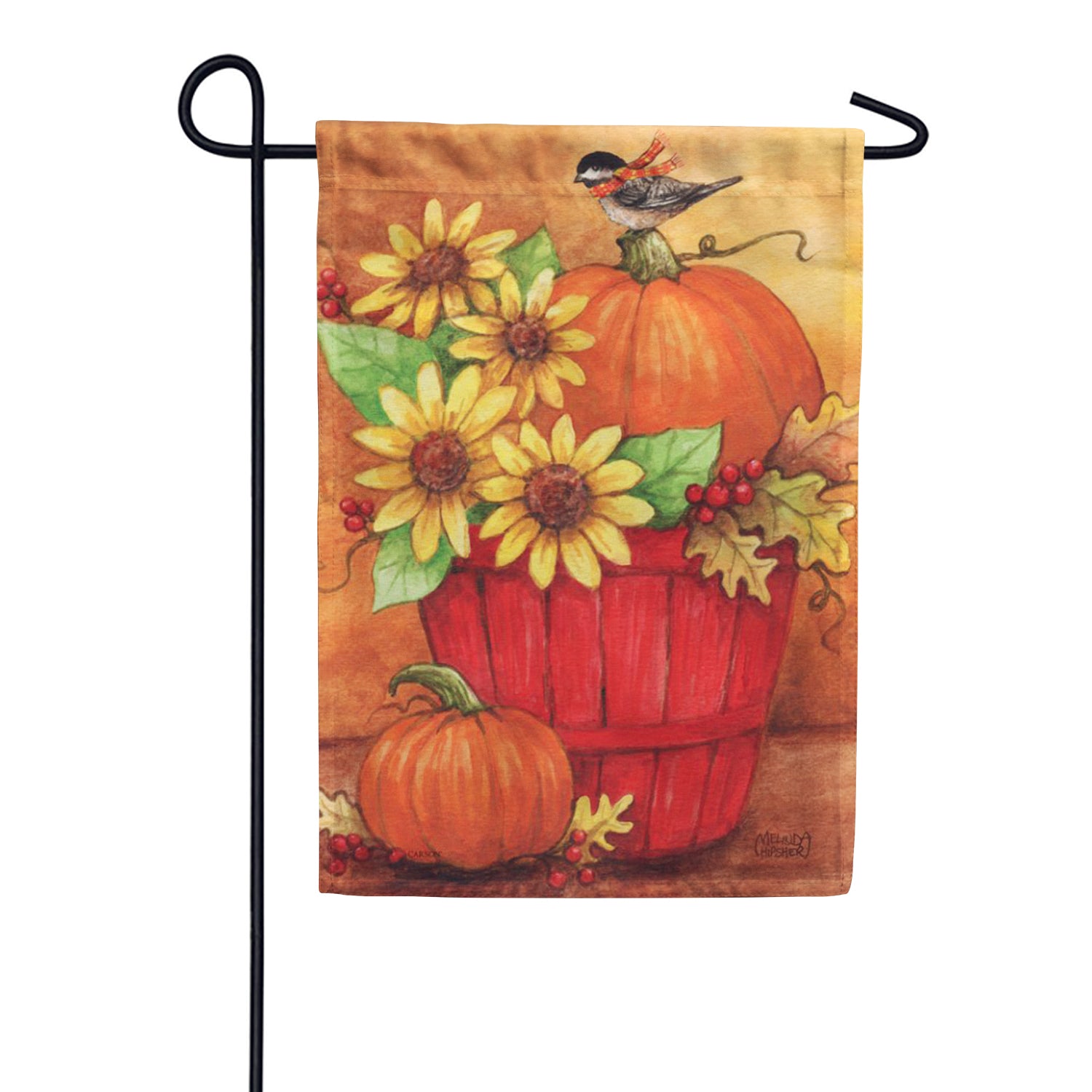 Carson Garden Flag - Pumpkin Basket