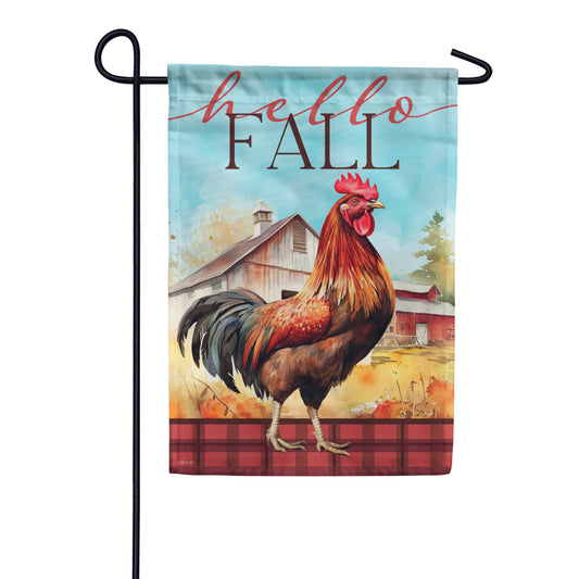 Carson Autumn Rooster Garden Flag