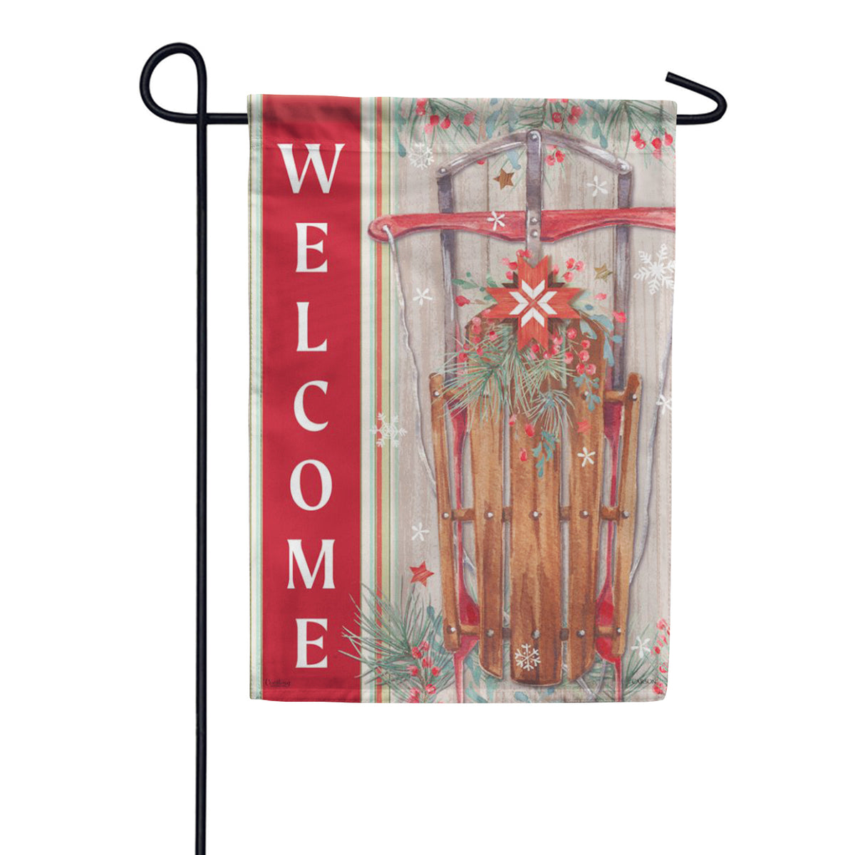 Carson Sled Garden Flag