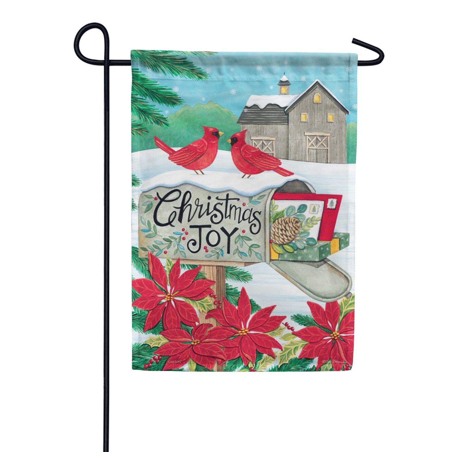 Carson Christmas Mailbox Garden Flag
