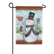 Carson Garden Flag - Birdhouse Snowman